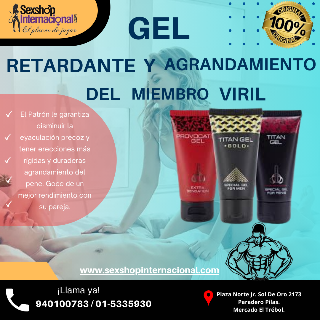 GEL retardante Agrandamiento y Erecciones prolongadas